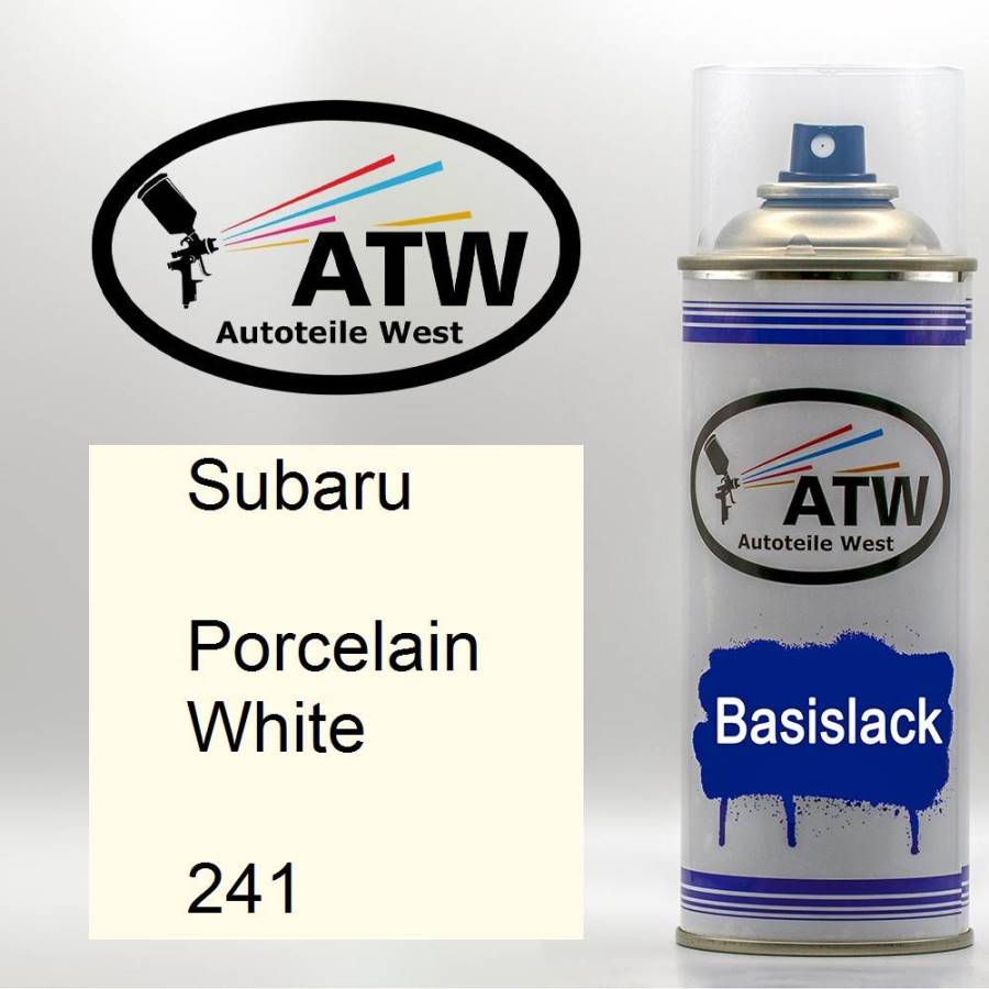 Subaru, Porcelain White, 241: 400ml Sprühdose, von ATW Autoteile West.